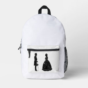 Mochila Impresa silueta de abraham lincoln mary todd lincoln