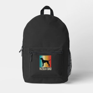 Mochila Impresa Silueta de perro Retro Vizsla Papá