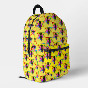 Mochila Impresa Silueta Moderna Retro Piña Fruta de Verano