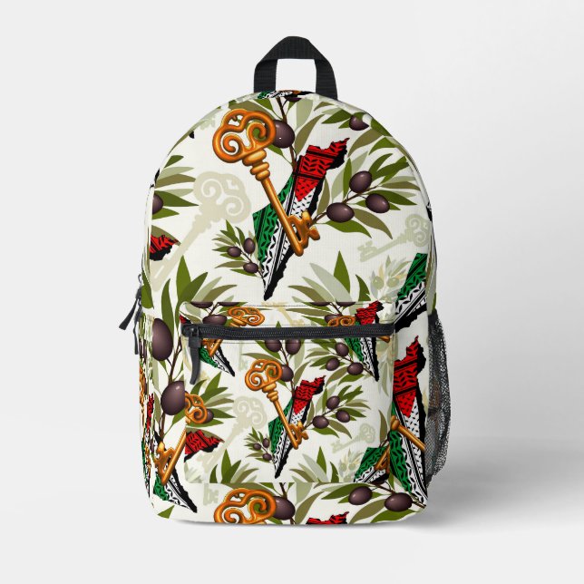 Mochila Impresa Símbolo clave palestino del derecho de retorno (Anverso)