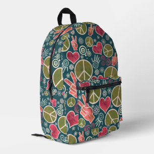 Mochila Impresa Símbolo de paz diseño de Rótulo de Pacifismo hipst