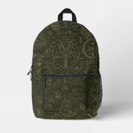 Mochila Impresa Símbolos Esotéricos Antiguos y Geometría Sagrada