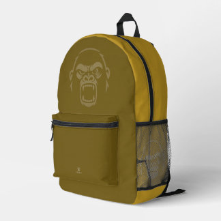 Mochila Impresa Simio Estresado - ¡Rugir! Mostaza