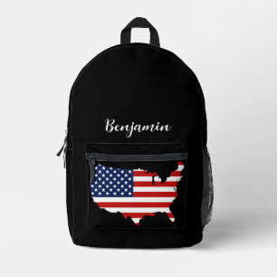 Mochila Impresa Simple Moderno americano bandera usa Nacional 4 de