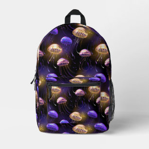 Mochila Impresa Sin soldadura con medusas brillantes
