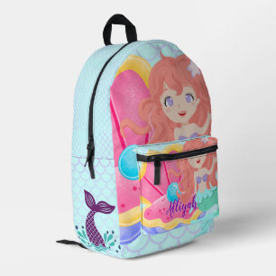 Mochila Impresa Sirena Personalizada