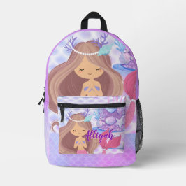Mochila Impresa Sirena Personalizada