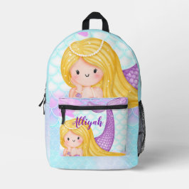 Mochila Impresa Sirena Personalizada