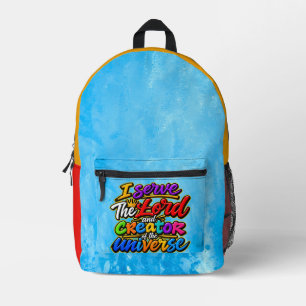 Mochila Impresa Sirvo al Creador