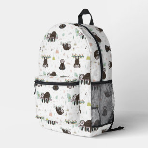 Mochila Impresa Sleepy Sweet Sloth Pattern