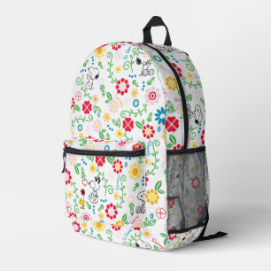 Mochila Impresa Snoopy So Sweet Flower Pattern