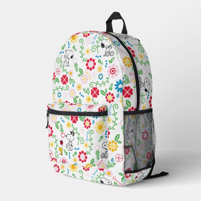 Mochila Impresa Snoopy So Sweet Flower Pattern (Esquina derecha trasera )