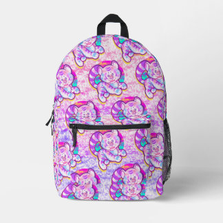 Mochila Impresa Snowowley Tiger Cute Neon Kidcore