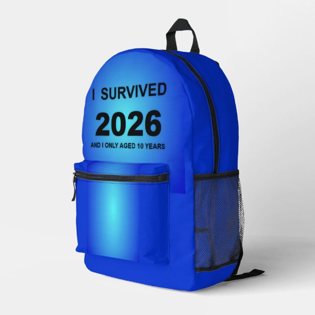 Mochila Impresa Sobreviví 2026 (Esquina derecha trasera )