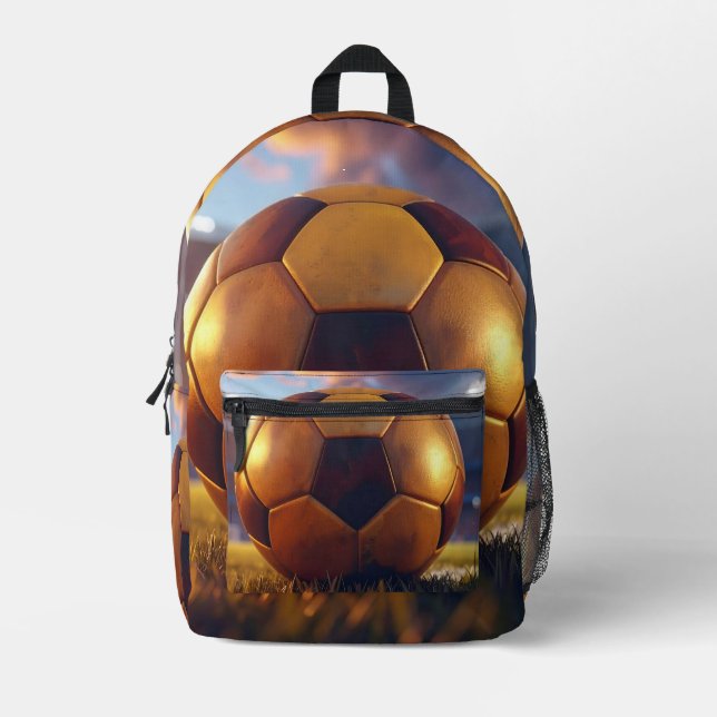 Mochila Impresa Soccer Football - Golden Ball (Anverso)