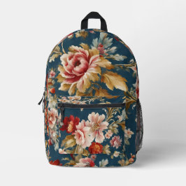 Mochila Impresa Sofisticado diseño floral italiano hermoso