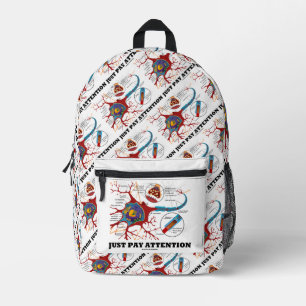 Mochila Impresa Sólo hay que prestar atención a Neurón/Humor de an