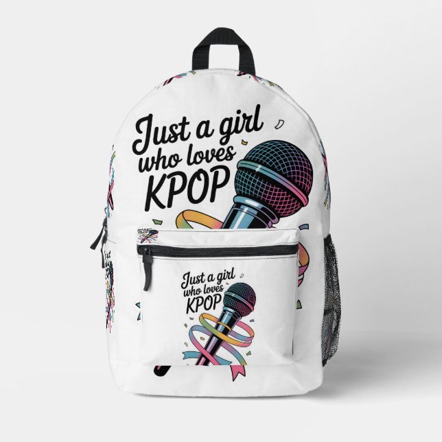 Mochila Impresa Solo un chica que ama el Kpop (Anverso)
