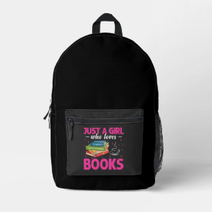 Mochila Impresa Sólo un Chica que ama los libros