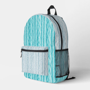 MOCHILA IMPRESA SOMBRAS DE AQUA Y TEXTURAS DE TIPO AZUL CLARO