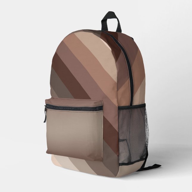 MOCHILA IMPRESA SOMBRILLAS DE CHOCOLATE MARRÓN OMBRE Y HUELLAS (Esquina derecha trasera )