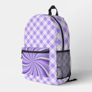 MOCHILA IMPRESA SOMBRILLAS DEL SOL PURPLE Y PATRÓN DE REPRODUCCIÓN