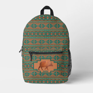Mochila Impresa Southwest divertido Javelina Cobre Verde Personali