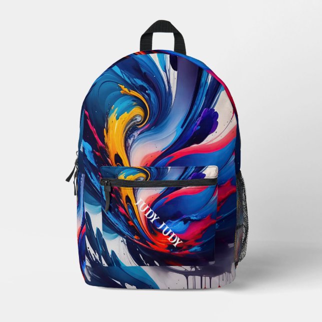 MOCHILA IMPRESA SPATTERS DE ARTE (Anverso)