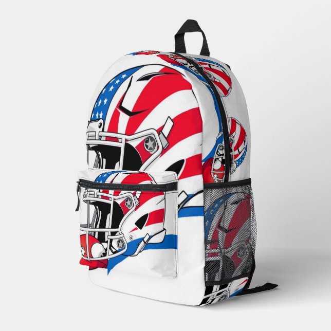 Mochila Impresa "Spirit of American Football – Stärke, Mut und Tea (Esquina derecha trasera )