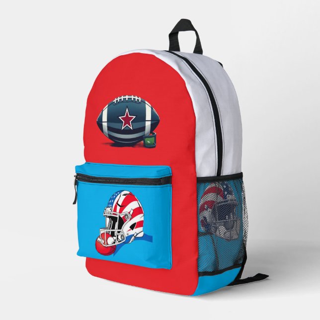 Mochila Impresa "Spirit of American Football – Stärke, Mut und Tea (Esquina derecha trasera )