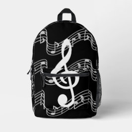 Mochila Impresa Staand and Treble Clef on Black Wireless Charger