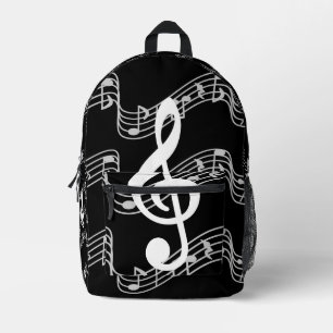 Mochila Impresa Staand and Treble Clef on Black Wireless Charger