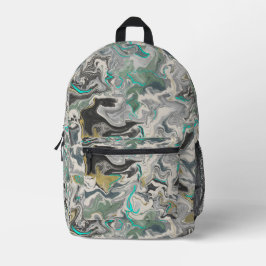 Mochila Impresa Stone Marbling with Turquoise Veins