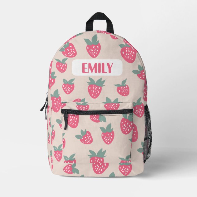 Mochila Impresa Strawberry Preschool Backpack (Anverso)