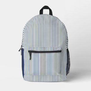 Mochila Impresa Stripes Modern Indigo Minimalist Elegance
