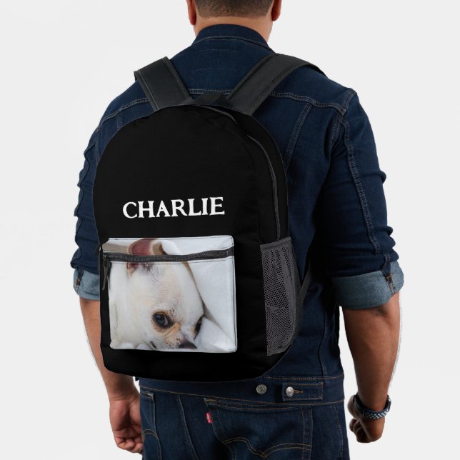 Mochila Impresa Su mascota perro cachorro personalizado foto chihu (Insitu (Modelo))