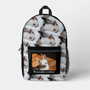 Mochila Impresa Su mascota perro cachorro personalizado foto chihu