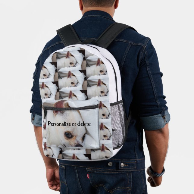 Mochila Impresa Su mascota perro cachorro personalizado foto chihu (Insitu (Modelo))