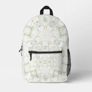 Mochila Impresa Suave Floral Geométrico Neutral