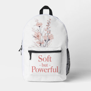 Mochila Impresa Suave pero Poderosa – Camiseta con Estética Femeni