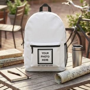 Mochila Impresa Subir imagen foto y agregar texto – Personalizar