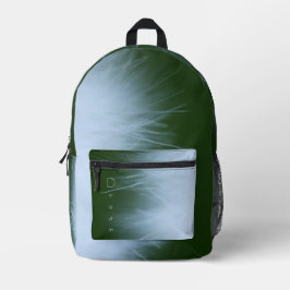 Mochila Impresa "Sueña" con fondo de pelusa de diente de león tenu