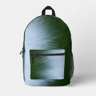Mochila Impresa "Sueña" con fondo de pelusa de diente de león tenu