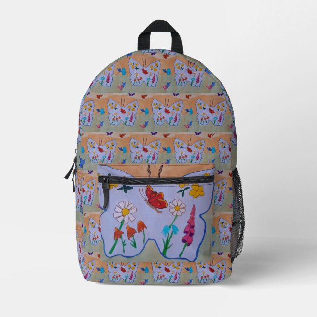 Mochila Impresa Sueño de mariposa (Anverso)