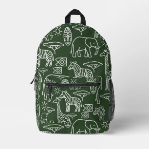 Mochila Impresa Sueños de Safari - Patter de vida salvaje africano