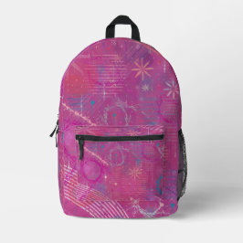 Mochila Impresa Sueños rosados abstractos 