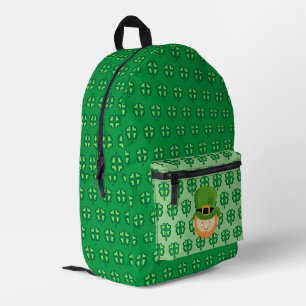 Mochila Impresa Suerte del leprechaun irlandés