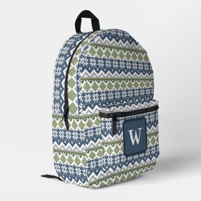 Mochila Impresa Suéter de invierno (Esquina izquierda trasera)