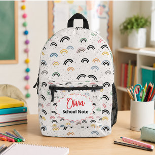 Mochila Impresa Suministros divertidos de vuelta a la escuela para