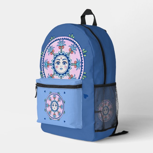 Mochila Impresa Sun Tarot Art Boho (Esquina derecha trasera )